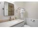 Bathroom featuring a vanity, mirror, and toilet at 6213 S Galena Way, Englewood, CO 80111