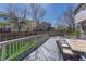 Wooden deck with views of the backyard and neighborhood at 12646 S Dove Creek Way, Parker, CO 80134
