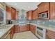 Modern kitchen features granite countertops, stainless steel appliances and a stylish backsplash that enhances cooking experience at 12646 S Dove Creek Way, Parker, CO 80134