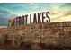 Stone entrance sign for Barefoot Lakes community at 4911 Colorado River Dr, Firestone, CO 80504