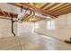 Spacious unfinished basement ready to be personalized, with insulation and concrete floor at 13025 Umatilla Ct, Denver, CO 80234
