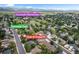 Aerial view of neighborhood with Coronado Elementary, Coronado Park, and 7830 W Friend Pl highlighted at 7830 W Friend Pl, Littleton, CO 80128