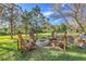 Outdoor fire pit area with chairs, perfect for gatherings in a serene setting at 6360 S Gibraltar Cir, Centennial, CO 80016