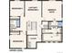 Upper level floor plan featuring three bedrooms, two bathrooms, laundry, and loft at 14366 Heritage Dr, Mead, CO 80504