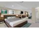 Finished basement featuring bedroom area with a tv at 5521 S Yakima St, Aurora, CO 80015
