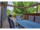 Back deck featuring a dining table set and grill; green trees in the background at 8791 Starwood Ln, Parker, CO 80134