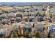Neighborhood aerial view of the property showcasing the homes and surrounding area at 474 Rose Finch Cir, Highlands Ranch, CO 80129