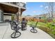 Great patio area with a cozy firepit and backyard views at 141 Back Nine Dr, Castle Pines, CO 80108