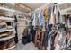 Organized walk-in closet with wire shelving for ample storage of clothes and accessories at 23813 Broadmoor Dr, Parker, CO 80138