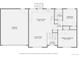 Detailed floor plan showcasing the layout of the home, including the eat-in kitchen, living room, and primary bedroom at 14798 E Temple Dr, Aurora, CO 80015