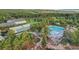 Aerial view of the community pool, fitness center and walking paths at 20050 Lost Arrowhead Dr, Monument, CO 80132