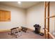 A compact home gym featuring essential equipment for a complete workout at 20050 Lost Arrowhead Dr, Monument, CO 80132