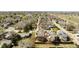 Aerial view of a residential neighborhood featuring tree-lined streets and well-maintained homes at 452 N Finch Ave # 452B, Lafayette, CO 80026