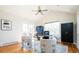 Bright home office with vaulted ceilings, hardwood floors, and stylish decor at 452 N Finch Ave # 452B, Lafayette, CO 80026