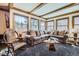 Inviting living room featuring large windows, a plush sofa, and rustic decor at 107 N Harris St # 111, Breckenridge, CO 80424