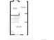 Detailed floor plan showcasing the layout of the kitchen, dining area, and living room on the home's second floor at 7665 S Steele St, Centennial, CO 80122