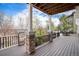 Covered deck with stone pillars, offering a great view of the neighborhood at 2749 Pemberly Ave, Highlands Ranch, CO 80126