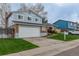 Well-kept home featuring an attached two-car garage and a neatly manicured lawn at 9340 W Burgundy Ave, Littleton, CO 80123