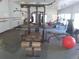 Community gym featuring machines, weights, floor mats, and an exercise ball, great for staying active at 8828 E Florida Ave # 103, Denver, CO 80247