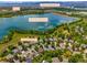Beautiful aerial view showcasing home's proximity to Chatfield and McLellan Reservoir at 7955 S Bemis St, Littleton, CO 80120