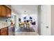 Bright dining area features an open layout with a view into the spacious living room at 982 E 130Th Cir, Thornton, CO 80241