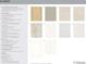 A collection of finishes for flooring, cabinets, countertops, and backsplash at 3639 Recess Ln, Castle Rock, CO 80108