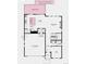 First floor floor plan featuring an open kitchen, living room, and garage at 3639 Recess Ln, Castle Rock, CO 80108