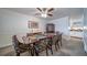 Formal dining room with a spacious table, decorative chairs, and elegant decor at 2424 S Jasmine St, Denver, CO 80222