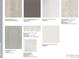 A curated collection of interior design materials featuring flooring, cabinetry, and countertops for a cohesive aesthetic at 16975 W 92Nd Loop, Arvada, CO 80007