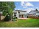 Well-maintained backyard featuring lush green grass, mature landscaping, and a cozy patio area at 8182 Sweet Water Rd, Lone Tree, CO 80124