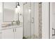Beautiful bathroom with modern shower and vanity at 4201 Vallejo St, Denver, CO 80211