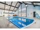 Indoor community pool with seating area at 3339 S Monaco Pkwy # A, Denver, CO 80222