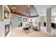 Finished basement featuring a fireplace, recessed lighting, and ample seating with decor at 1977 Champions Cir, Castle Rock, CO 80104