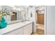 Bright bathroom with vanity mirror, vessel sink, and shower in the corner at 241 S 15Th Ave, Brighton, CO 80601