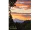 Scenic mountain views with trees in foreground and orange clouds at 3727 Cactus Creek Ct # 204, Highlands Ranch, CO 80126