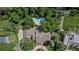 Expansive estate showcasing a sparkling pool, lush landscaping, and mature trees at 17 E Belleview Ln, Greenwood Village, CO 80121