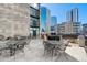 A spacious patio offers city views with outdoor seating and a grill, perfect for entertaining at 1777 Larimer St # 608, Denver, CO 80202