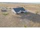 Aerial view of a single-Gathering home with front yard at 16301 Hudson Rd, Hudson, CO 80642