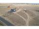 Distant aerial view of a single-Gathering home at 16301 Hudson Rd, Hudson, CO 80642