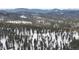 Picturesque aerial landscape view of treed property in a serene setting at 5525 S Twin Spruce Dr, Evergreen, CO 80439
