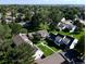 An aerial view of a quiet residential neighborhood with well-maintained lawns and mature trees at 230 S 22Nd Ave, Brighton, CO 80601