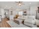Open-concept floor plan featuring a living room, kitchen, and dining area with lots of natural light at 8211 Monte Vista Cir, Littleton, CO 80125