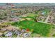 Aerial view of the home near Belmar, showcasing its proximity to open space and community amenities at 215 Jay St, Lakewood, CO 80226
