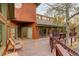 Expansive home deck showcasing views of trees, providing an ideal space for relaxation at 2720 S Spring Gulch Rd, Idaho Springs, CO 80452
