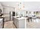 Modern kitchen with stainless steel appliances, a center island, and an open layout at 8057 Monte Vista Cir, Littleton, CO 80125