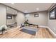Basement with fitness area that includes yoga mats, fitness ball, and exercise equipment at 904 Fieldstone Pl, Highlands Ranch, CO 80126