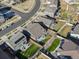 Aerial view of the home showcasing the backyard patio and well-manicured lawn at 17880 Weymouth Ave, Parker, CO 80134