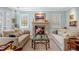 Bright living room featuring a fireplace, neutral colors and comfortable seating at 100 S University Blvd # 4, Denver, CO 80209