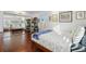 Spacious bedroom with mirrored closet and wood floors at 2 Adams St # 1010, Denver, CO 80206