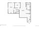 One bedroom apartment floor plan, showing the layout of the rooms at 2 Adams St # 1010, Denver, CO 80206